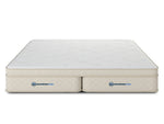 Duo Latex Mattress with two cream-colored, quilted base layers and a white organic cotton top layer.