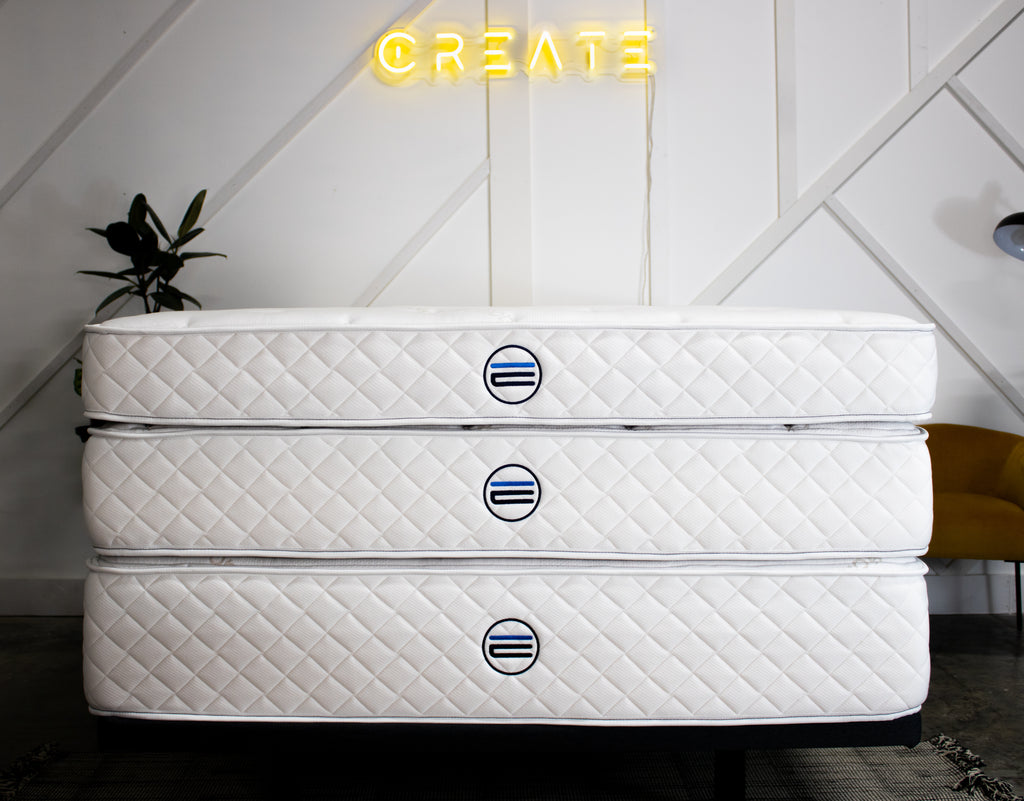 Engineered Sleep, a Greenville, South Carolina mattress company, offers a line of hybrid mattresses designed for value. They are minimal, but provide great support and comfort. They are perfect mattresses for guest rooms, AirBnBs, or vacation homes.