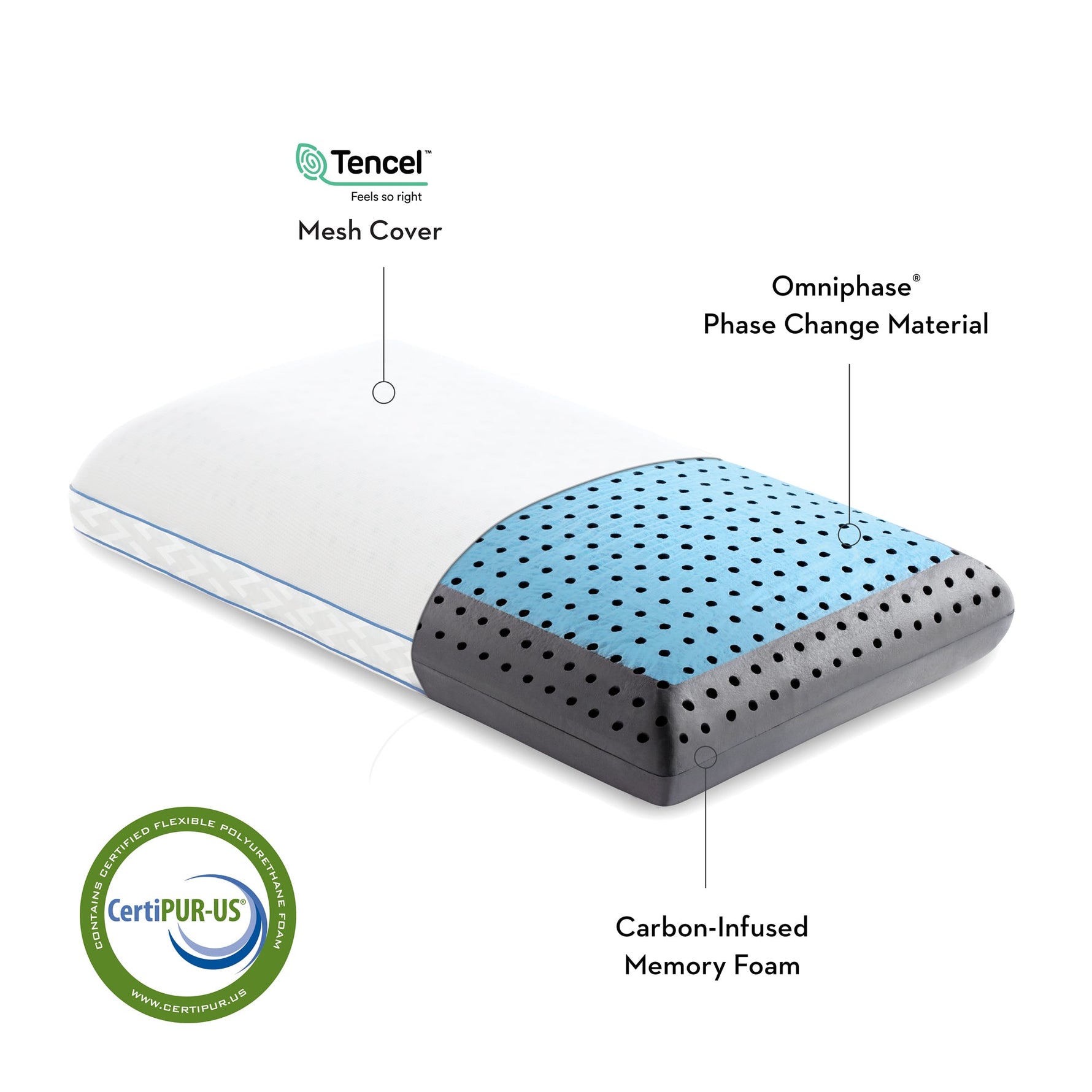 Z Carbon Cool LT Pillow - Engineered Sleep