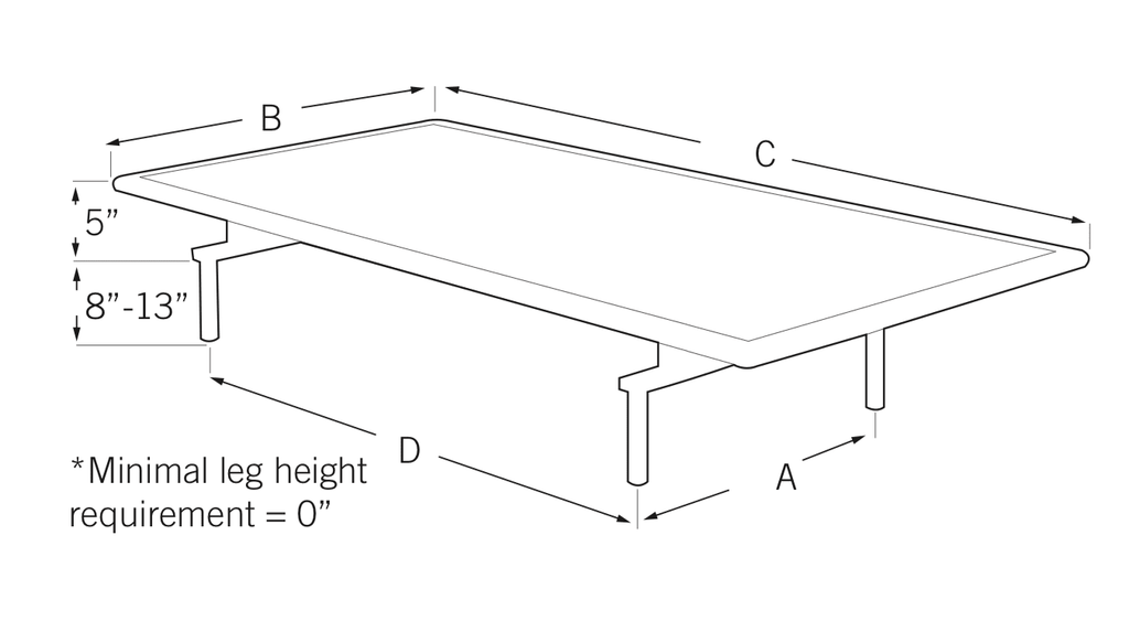 Power Adjustable Bed Base dimensions by Engineered Sleep